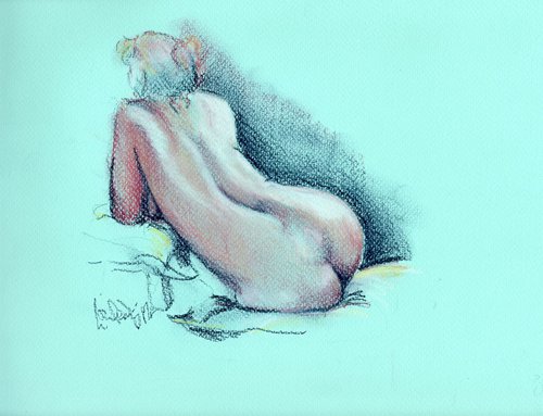 Sara's back - female nude by Louise Diggle