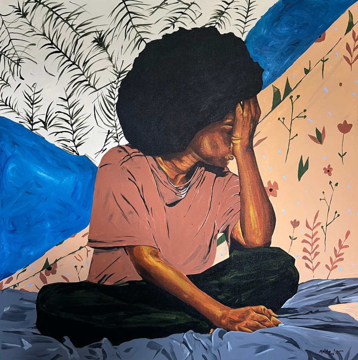 Not Again By Emmanuel Akolo, 36 X 36, Artwork For Sale On Artfinder