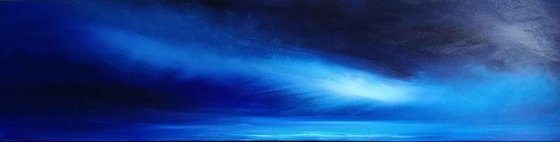 Passionate Moonlight - Panoramic Seascape