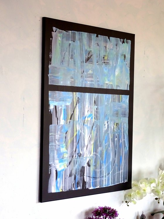 Blue connection diptych