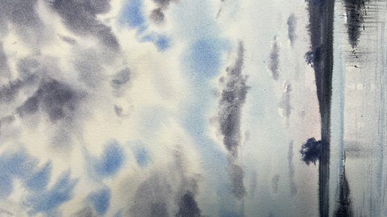 Clouds over the river #6