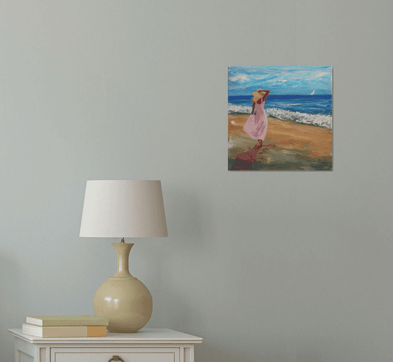 ON THE BEACH... /  ORIGINAL PAINTING