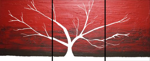 Red Sky at Night tree of life painting by Stuart Wright