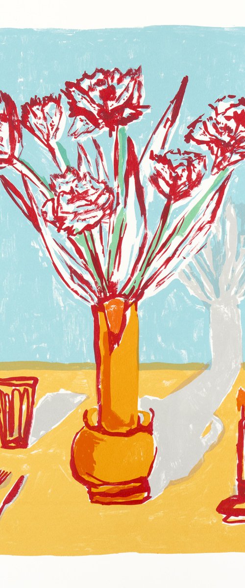 Flowers and Cutlery, Limited Edition print by Alexander Evans