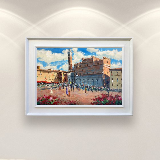 Siena Piazza del Campo Oil Painting