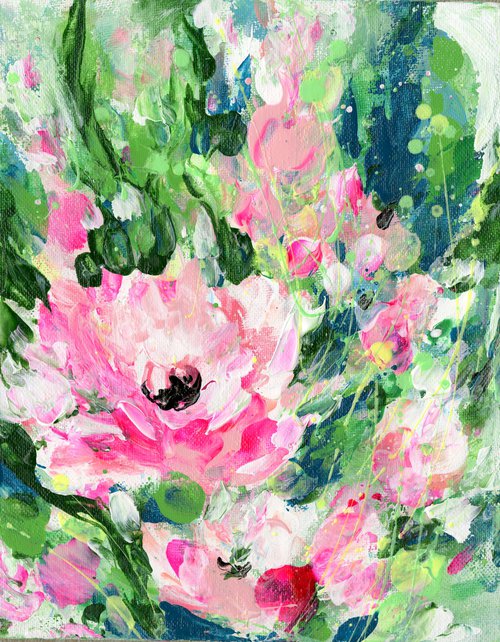 Floral Delight 8 - Floral Painting by Kathy Morton Stanion by Kathy Morton Stanion