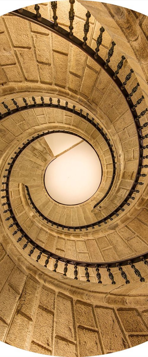 Spiral Stairs (Round, Large, Mounted) by Olga Vázquez