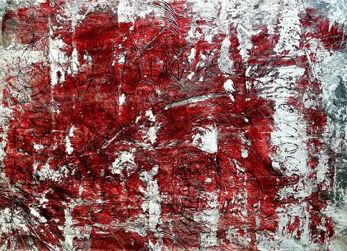 Words I never said -01- (n.217) - abstract wordscape - 100 x 70 x 2,50 cm - ready to hang - acrylic painting on stretched canvas by Alessio Mazzarulli