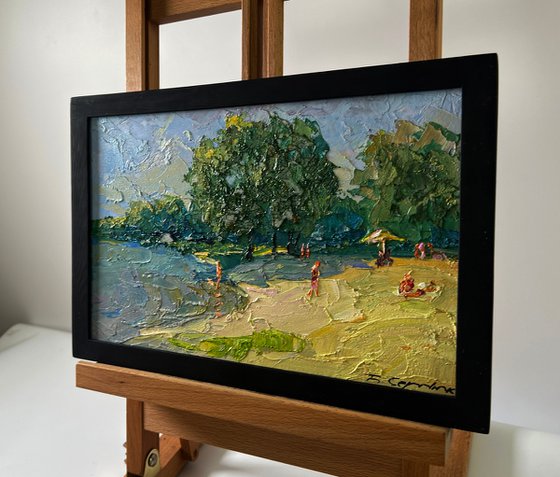 People are Relaxing on the River