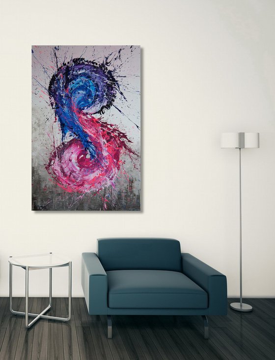 Yin And Yang (Spirits Of Skies 096115) - 80 x 120 cm - XL (32 x 48 inches)