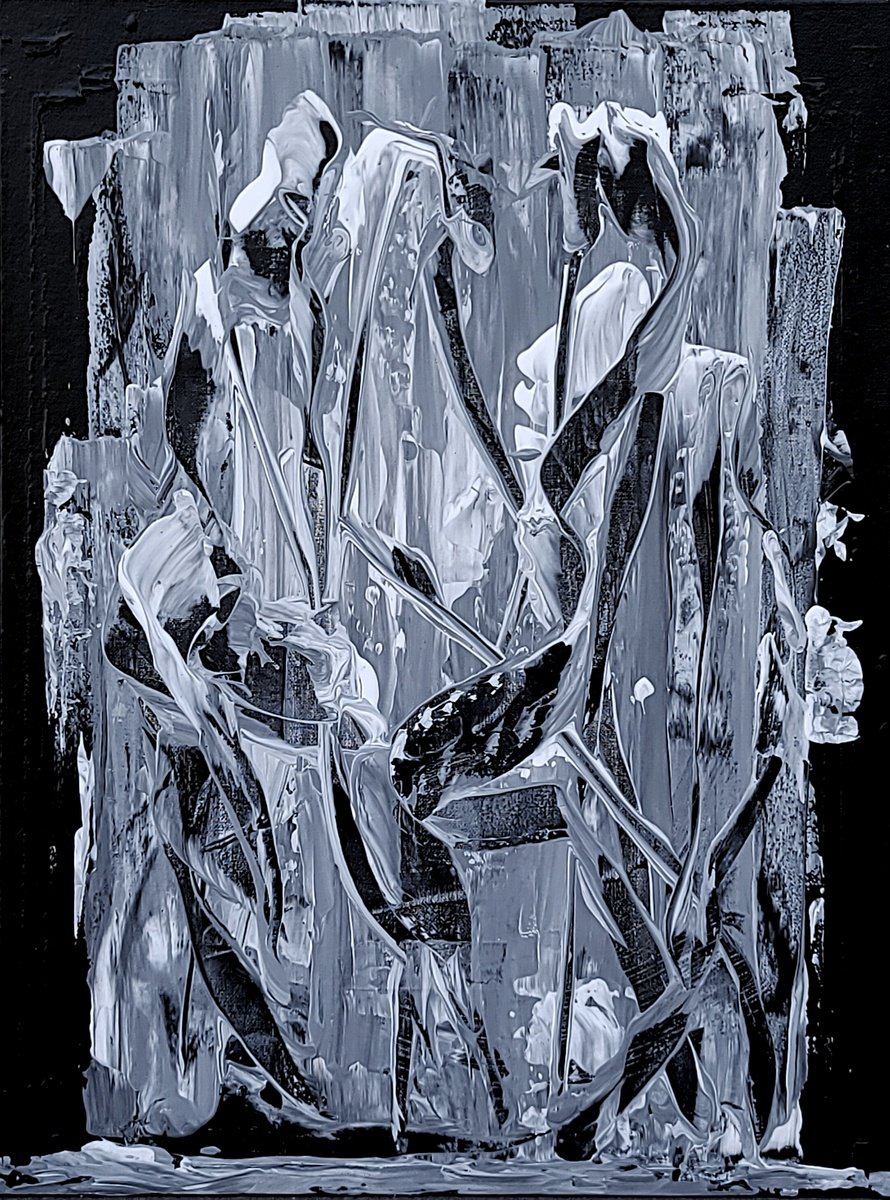 Expressive Abstract Acrylic Painting By Newel Hunter, 18 X 24", Parade Of Fools, Original Artwork