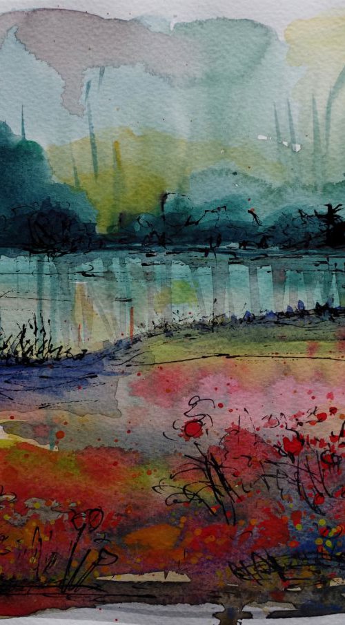 Beautiful spots of river by Beta Sudnikowicz