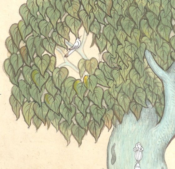 Royal Peepal Tree | Original Miniature Art