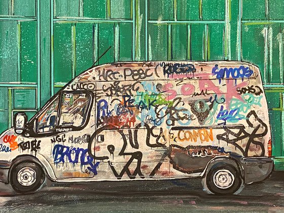 The Van - Original on canvas board