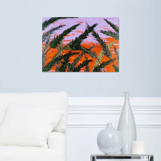 Grass In Purple Color