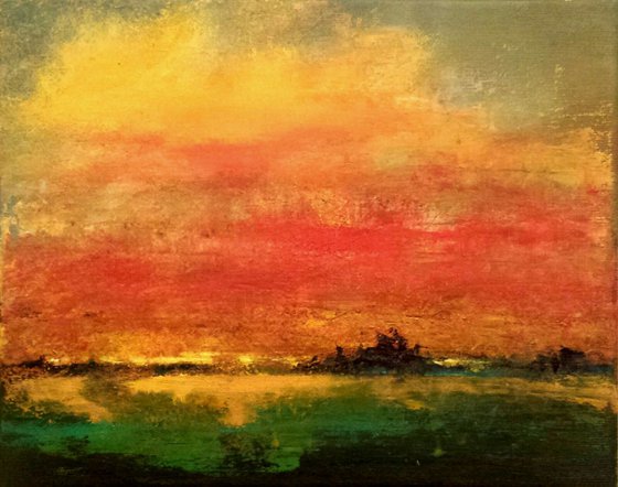 Red Sky Oil Painting