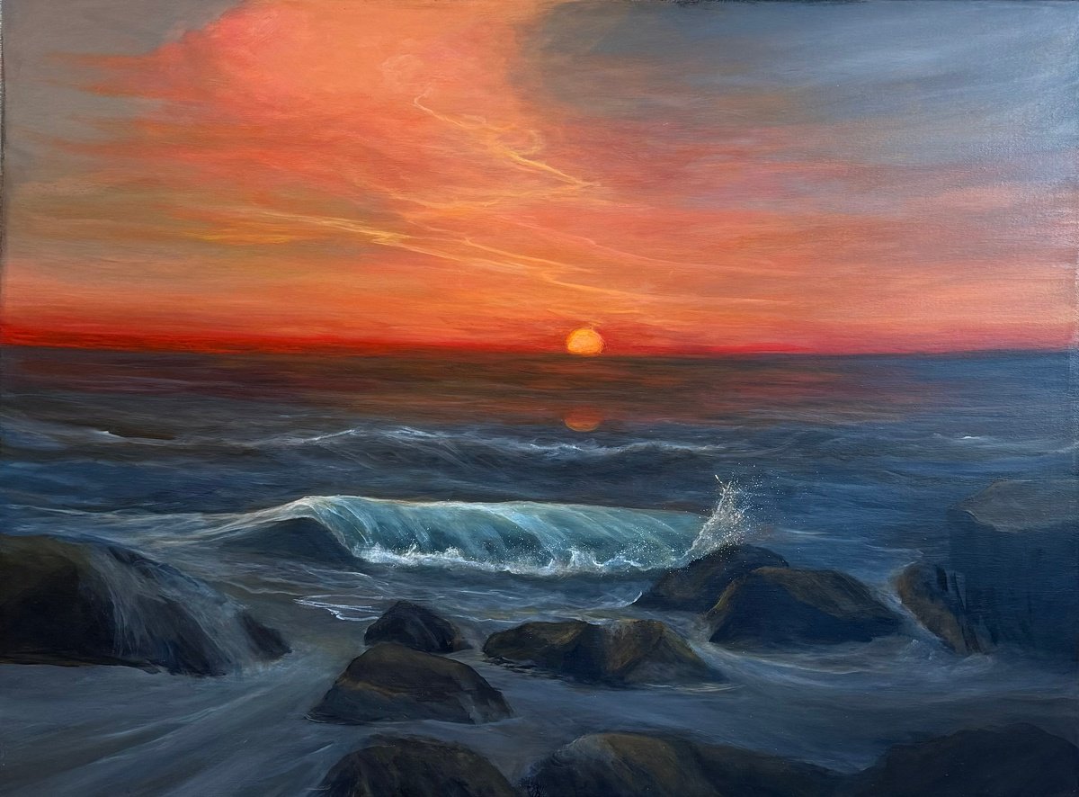  Serenity At Dusk By Tamara Bettencourt, 40 X 30, Artwork For Sale On Artfinder