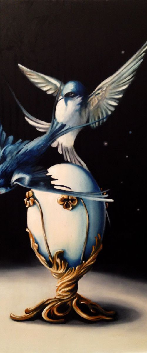 7 stars - original oil painting- 40 x 60 cm (16' x 24') by Valentina Toma' aka Zoe Chigi