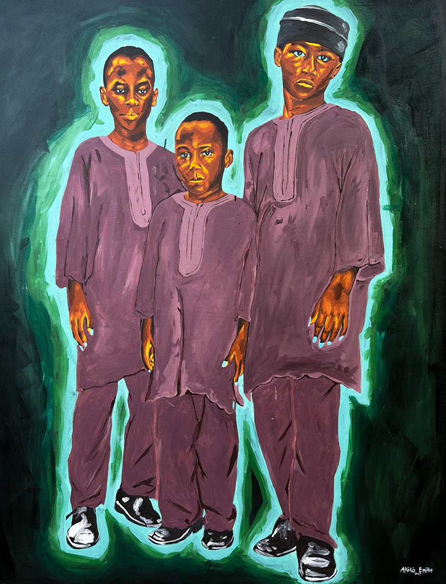 When Men Were Boys By Emmanuel Akolo, 48 X 60, Artwork For Sale On Artfinder