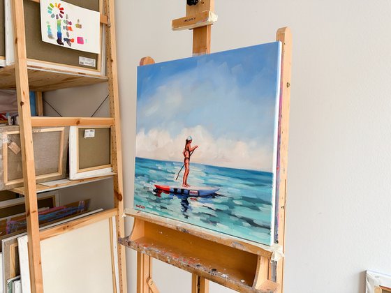 Woman on Paddle Board