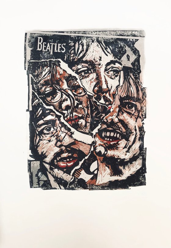 Torn Print: Beatles