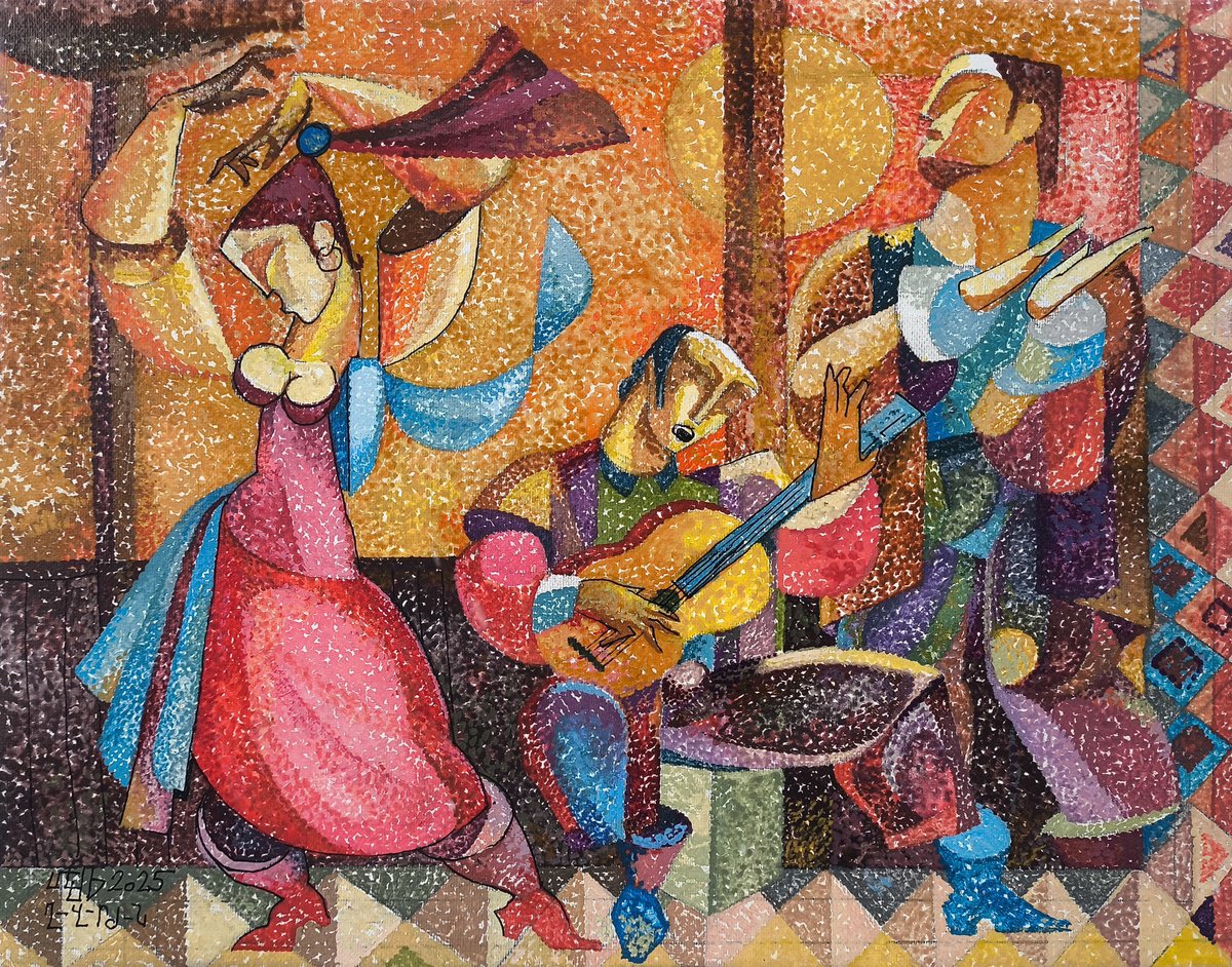 Expressive Oil Painting , Echoes Of Spanish Passion By Meliq Khazaryan, 20 X 16, Artwork For Sale On Artfinder