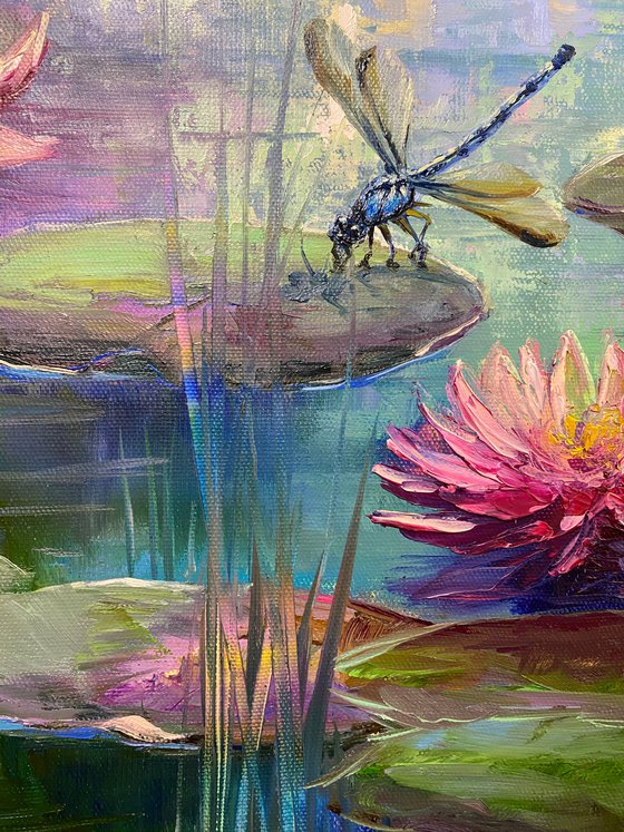 Time to contemplate ... pond, water lilies, Monet