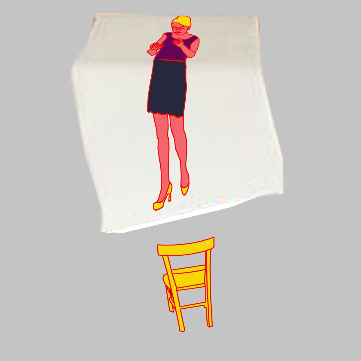 Urban And Pop Portrait Print By Artworks By Rina Mualem, 10 X 10, Situation, Original Artwork