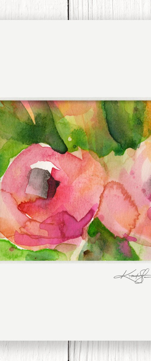 Little Dreams 21 - Small Floral Painting by Kathy Morton Stanion by Kathy Morton Stanion