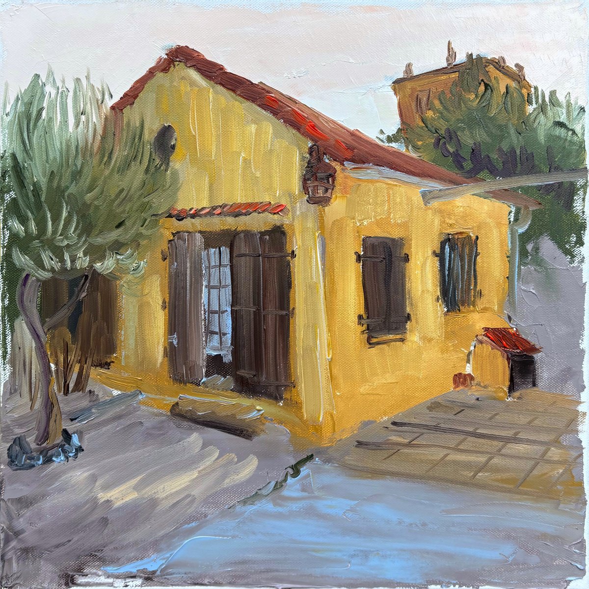 Bungalow In Sainte-Maxime By Dmitry Fedorov, 16 X 16, Artwork For Sale On Artfinder