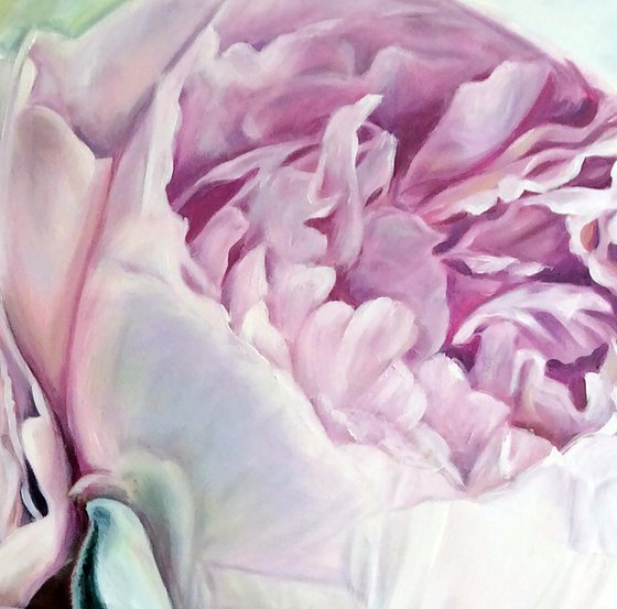 Oil painting Tender Peony 90*70 cm