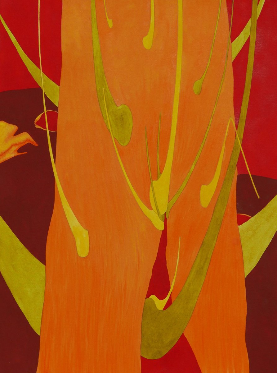 Impressionistic Botanical Watercolour By Karina Danylchuk, 12 X 16", Trees Portraits 2, Original Artwork