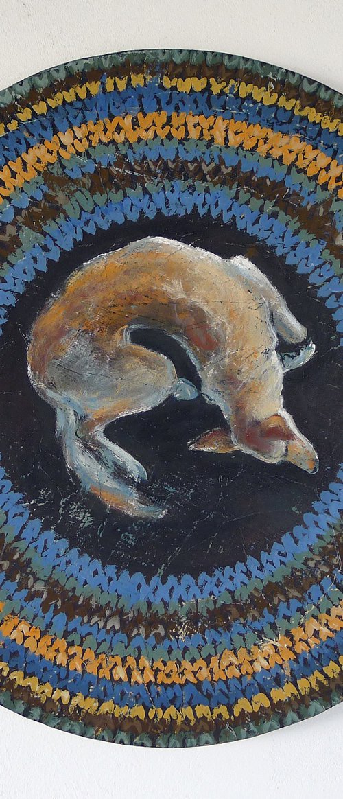 Rug with a Dog. Nala carpet. by Tatyana Kaganets