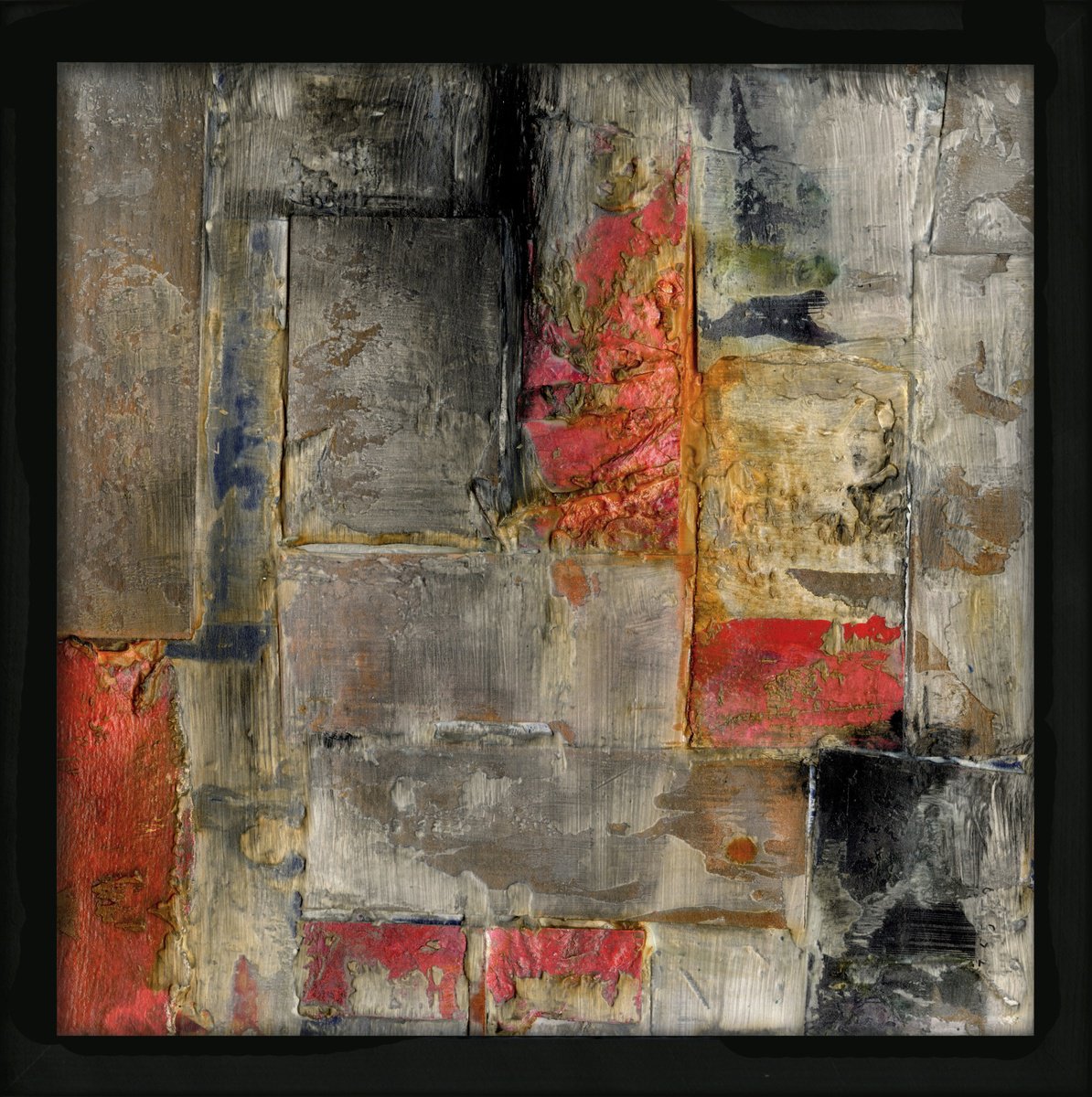 Abstract Painting By Kathy Morton Stanion, 13 X 13", Midnight Magic 16, Original Artwork