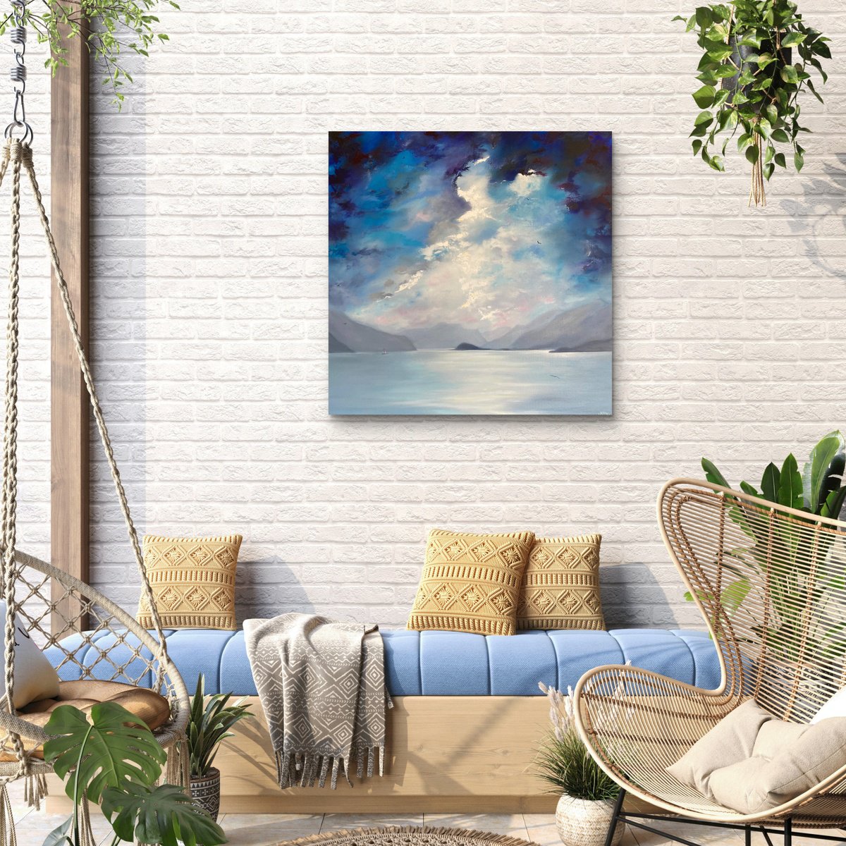 Expressive Oil Painting , Tranquility By Nicole Tudor-Williams, 24 X 24, Artwork For Sale On Artfinder