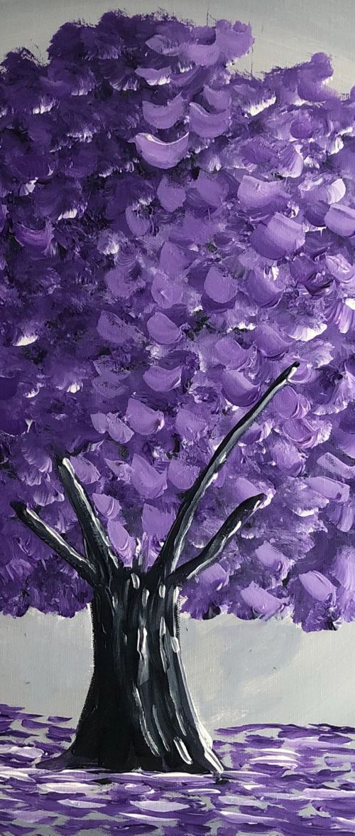 Magical Purple Tree by Aisha Haider