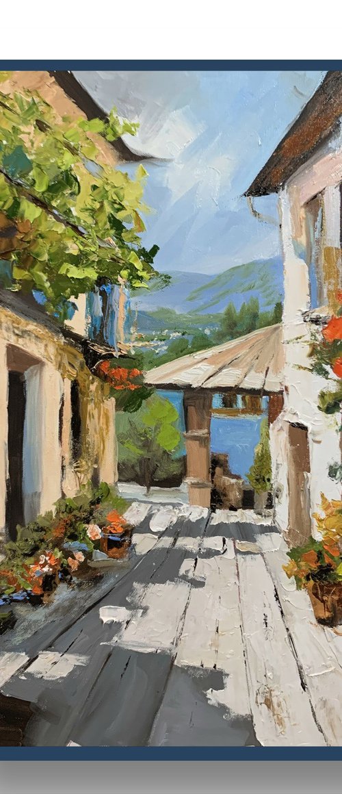 Sunlit Village, Mediterranean Courtyard. by Vita Schagen