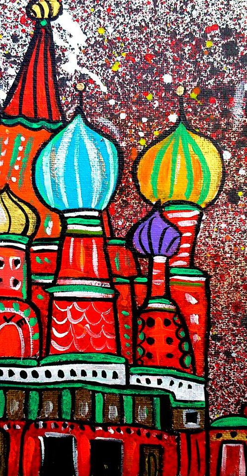 Saint Basil's Cathedral in Space by Maria Luisa  Azzini