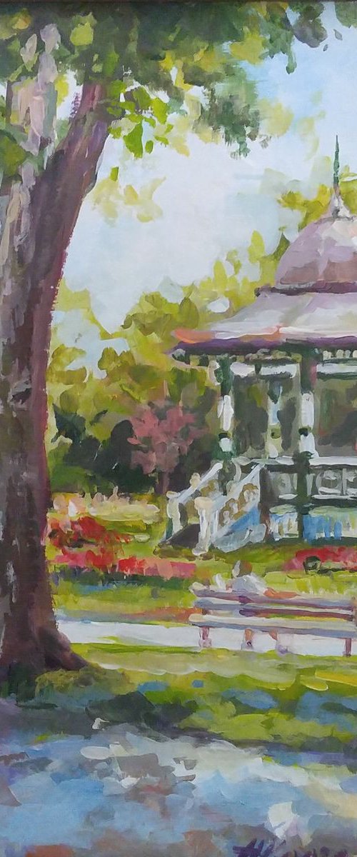 Halifax Public Gardens 2  (framed) 5x7x0.1'' (6.7x8.7x0.5'' framed) by Alexander Koltakov