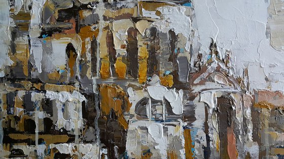 Painting Magic place Venice, original abstract cityscape