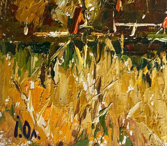 Field and a river nearby