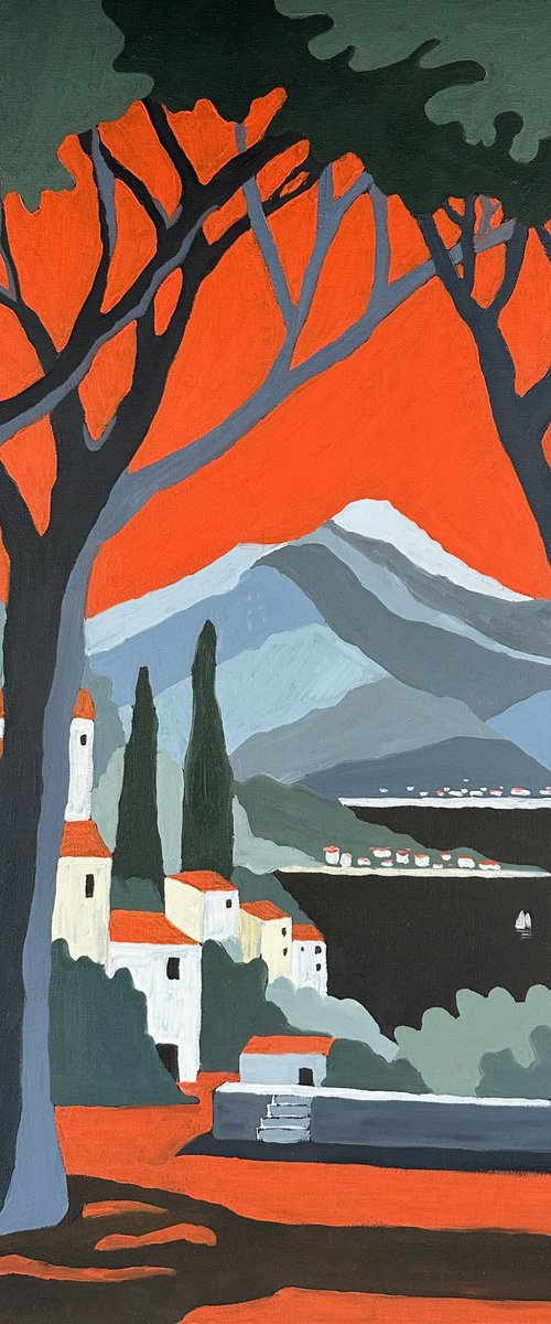 Red Horizon Seascape by Irina Anis