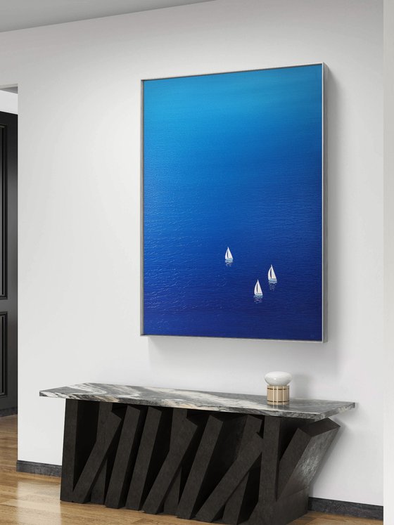 Blue ocean", n.24 - textured painting