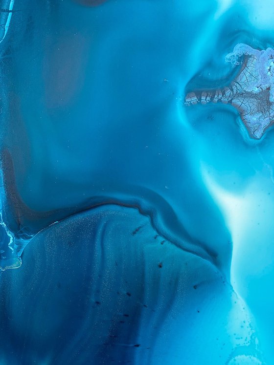 Ocean Fluid Abstract 70x100 cm