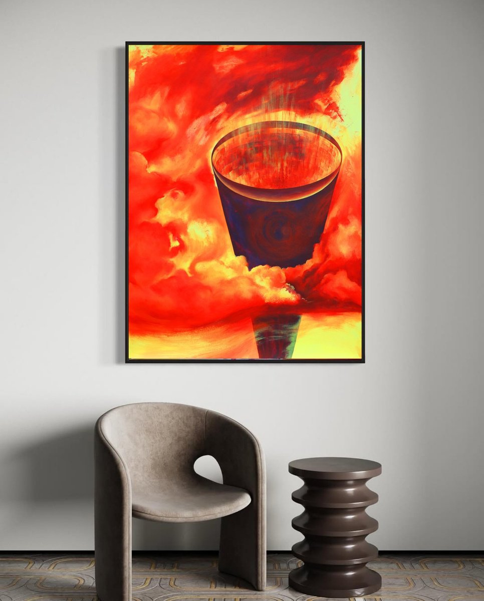 Abstract Acrylic Painting By Tetiana Borys, 24 X 33", Light Of Time, Original Artwork