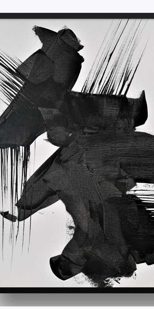 Black & White abstract painting. (3) by Vita Schagen