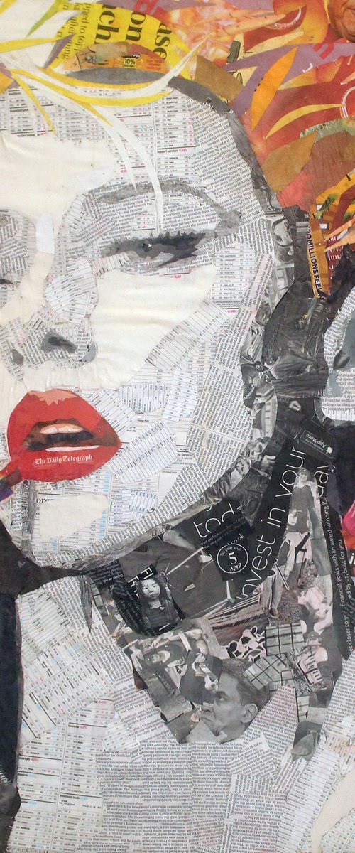 LIPPY! (Newspaper Art). by Juan Sly