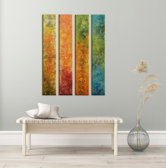 Alien language - rainbow bold multicolor abstract