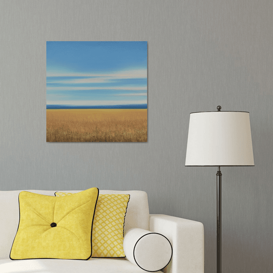 Golden Field - Blue Sky Landscape