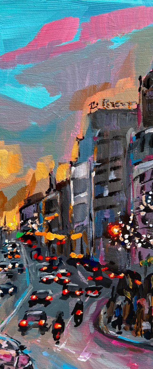 Sunset in Madrid. Cityscape by Victoria Sukhasyan